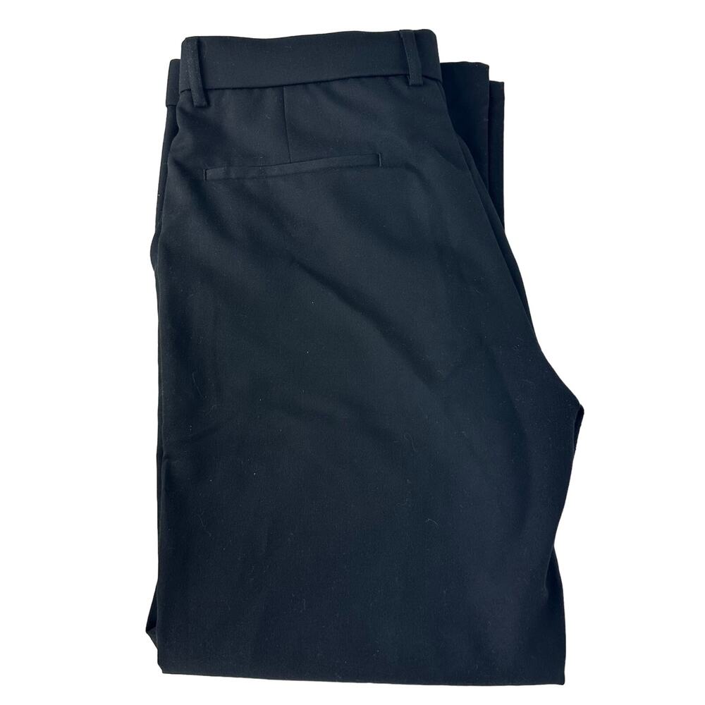 Plaid & Plain Mens Slim Fit Business Career Black Dress Pants Slacks 34W x 28L